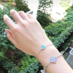 ¡®Lumi¡¯BUTTERFLY TURQUOISE BUTTERFLY BRACELET SILVER