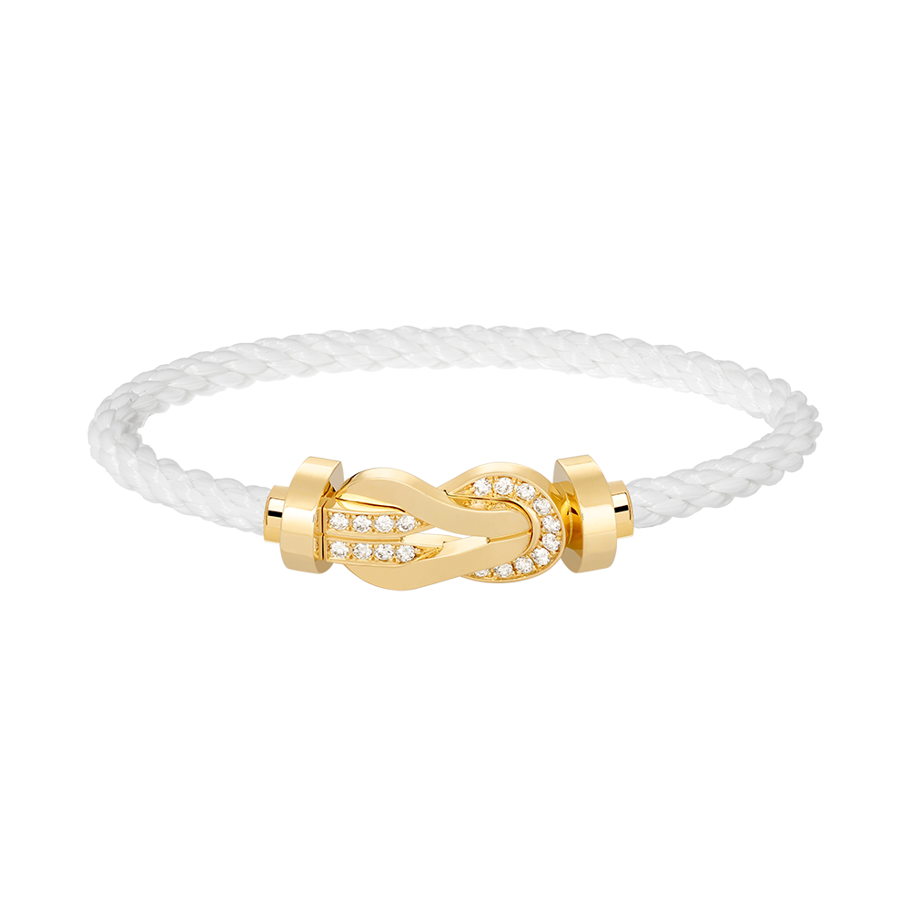 ¡®Lumi¡¯CHANCE LARGE 8 FIGURE BUCKLE HALF DIAMOND BRACELET GOLD