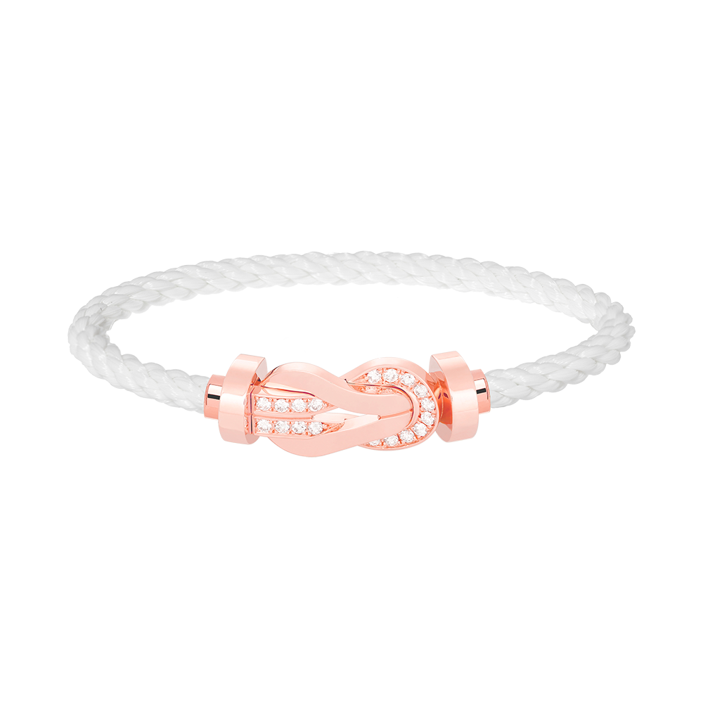 ¡®Lumi¡¯CHANCE LARGE 8 FIGURE BUCKLE HALF DIAMOND BRACELET ROSE GOLD