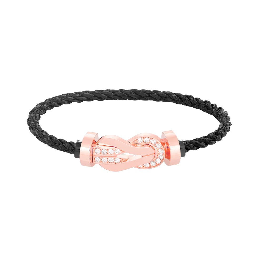 ¡®Lumi¡¯CHANCE LARGE 8 FIGURE BUCKLE HALF DIAMOND BRACELET ROSE GOLD