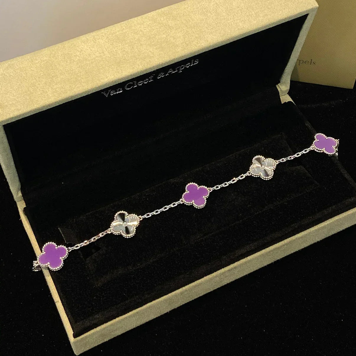 [Lumi]New  CLOVER 5 MOTIF VIOLET BRACELET COLLECTION