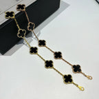 [Lumi jewelry] CLOVER 5 MOTIF ONYXS BRACELET COLLECTION