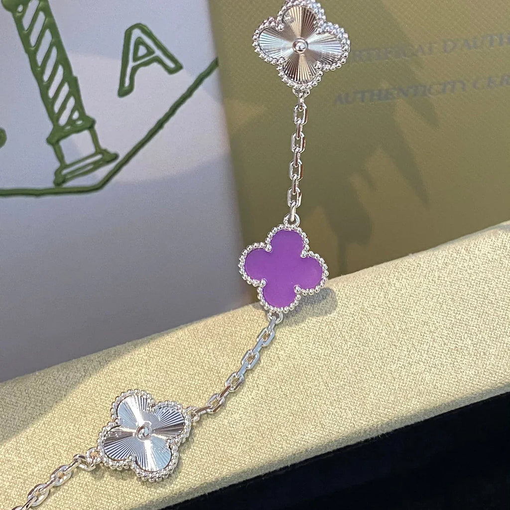 [Lumi]New  CLOVER 5 MOTIF VIOLET BRACELET COLLECTION