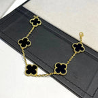 [Lumi jewelry] CLOVER 5 MOTIF ONYXS BRACELET COLLECTION