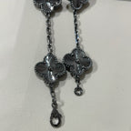 [Lumi jewelry]CLOVER 5 MOTIF BLACK BRACELET