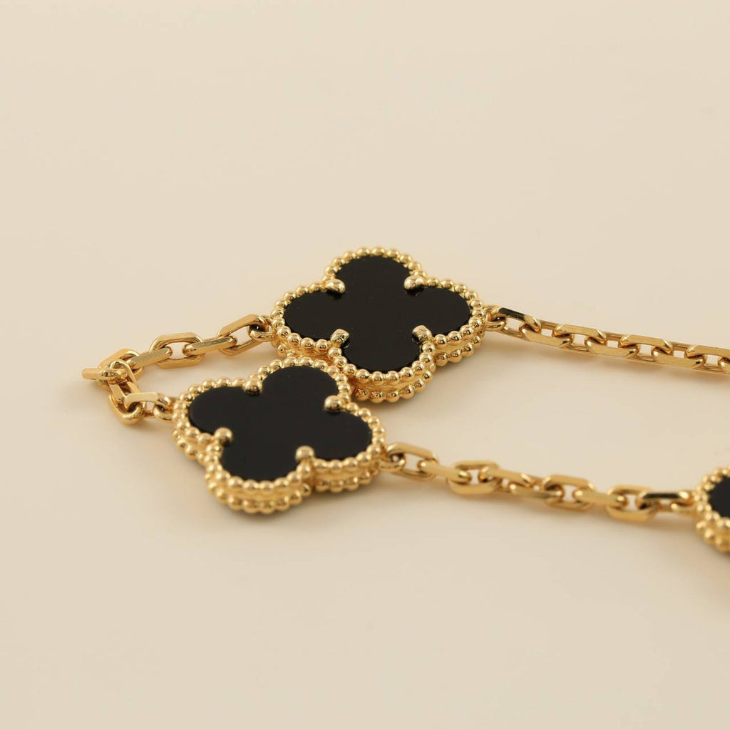 [Lumi]New  CLOVER 5 MOTIF ONYXS BRACELET COLLECTION