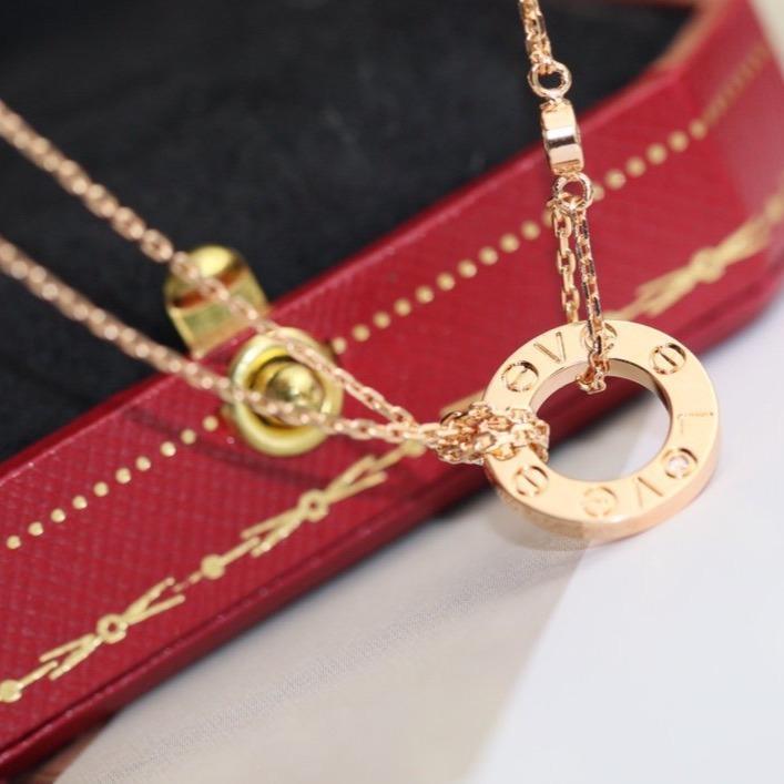 ¡®Lumi¡¯LOVE NECKLACE ADJUSTABLE ROSE GOLD 2 DIAMOND