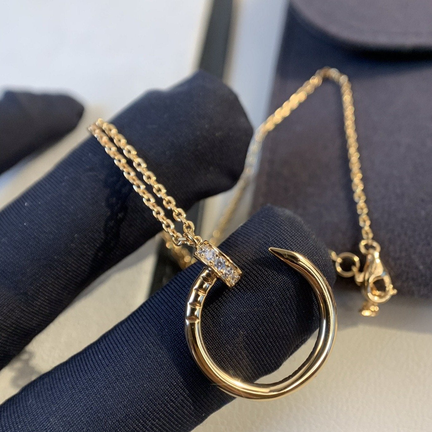 ¡®Lumi¡¯JUSTE NECKLACE PINK GOLD DIAMONDS