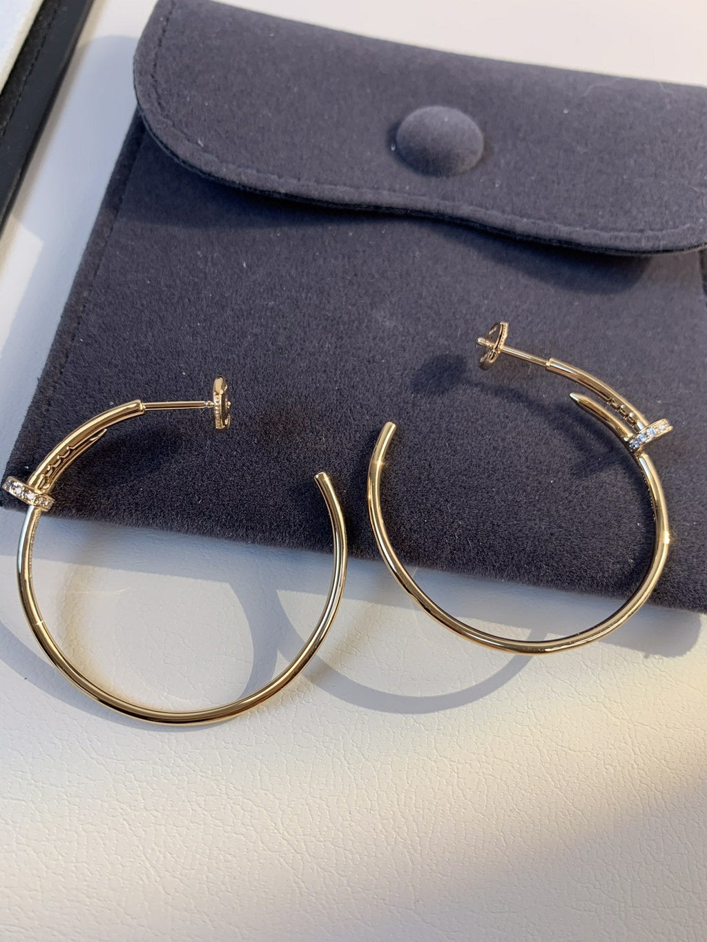 ¡®Lumi¡¯JUSTE EARRINGS GOLD DIAMONDS 1.8MM