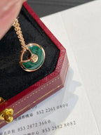 ¡®Lumi¡¯AMULETTE ROSE GOLD MALACHITE NECKLACE