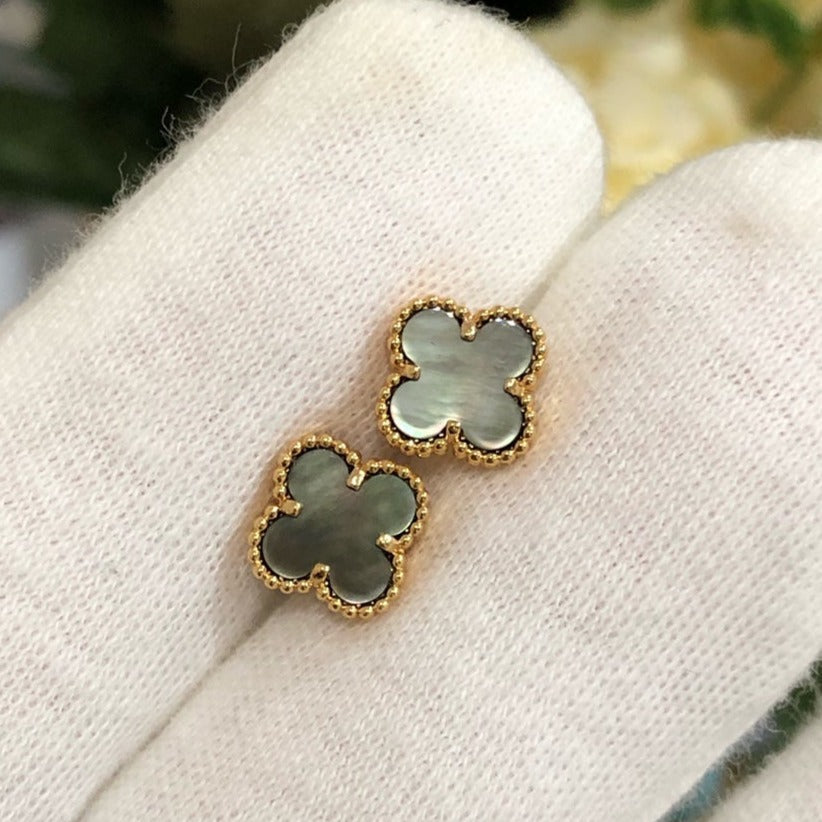 ¡®Lumi¡¯CLOVER MINI GOLD EARRINGS