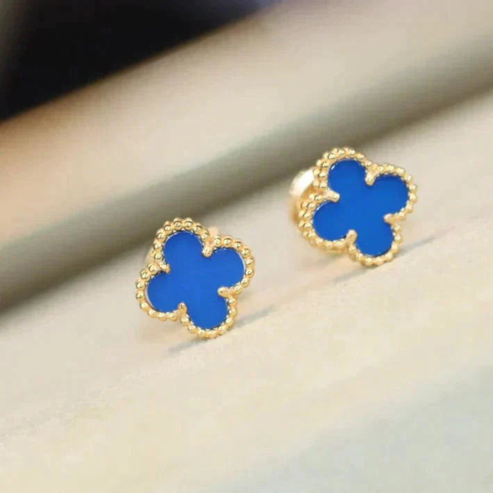 ¡®Lumi¡¯CLOVER MINI 9.5MM TURQUOISE EARRINGS