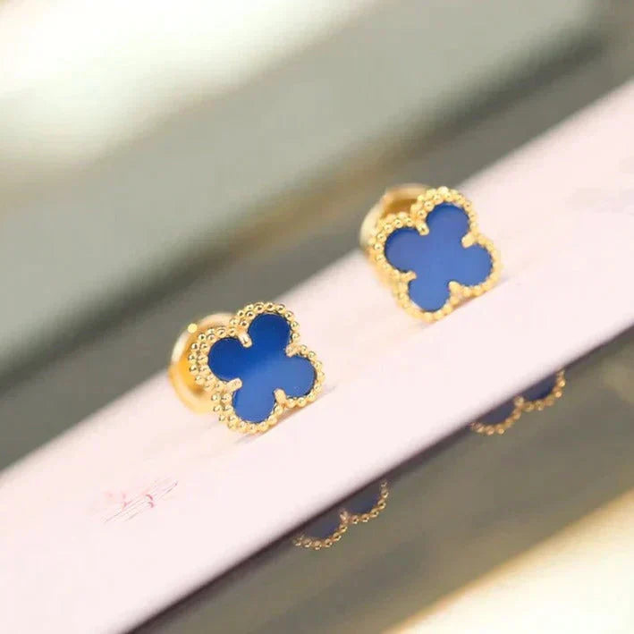 ¡®Lumi¡¯CLOVER MINI 9.5MM TURQUOISE EARRINGS