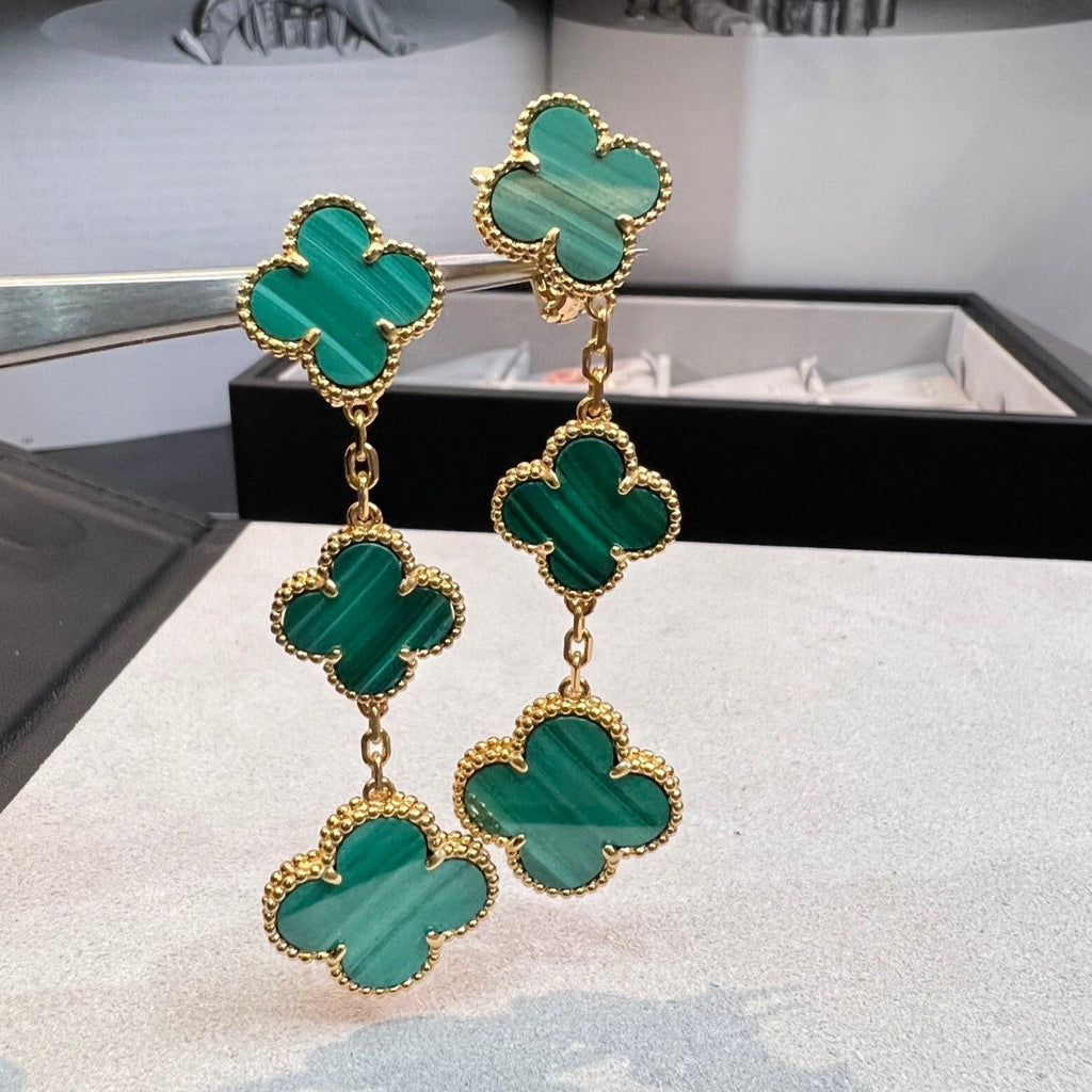 ¡®Lumi¡¯CLOVER MALACHITE 3 MOTIFS GOLD