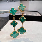 ¡®Lumi¡¯CLOVER MALACHITE 3 MOTIFS GOLD