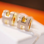 ¡®Lumi¡¯MINI POP H GOLD EARRINGS GREY