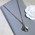 ¡®Lumi¡¯CLOVER 25MM GOLD DARK MOP BIG CLOVER NECKLACE