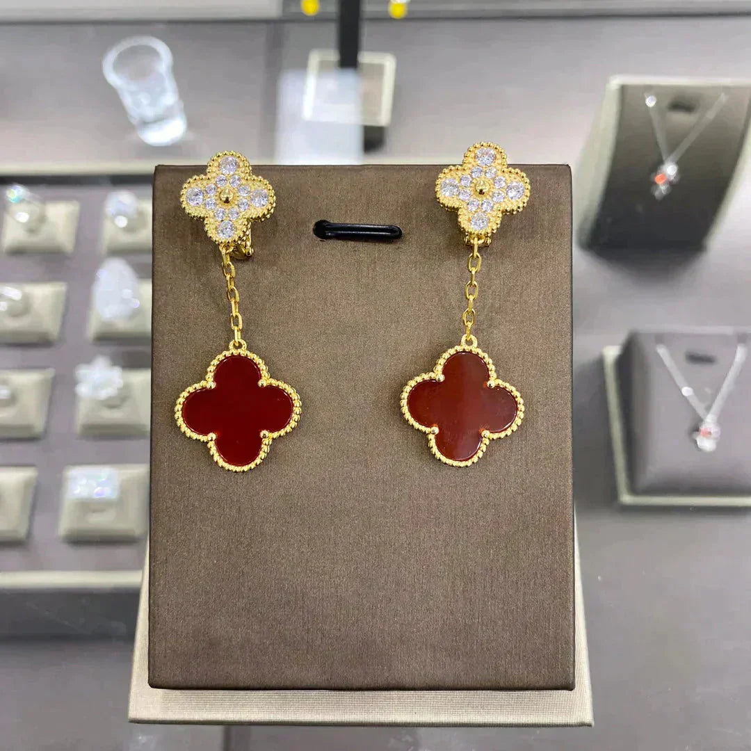 ¡®Lumi¡¯CLOVER  2 MOTIFS  DIAMOND  EARRINGS (MULTIPLE CHOICESç´