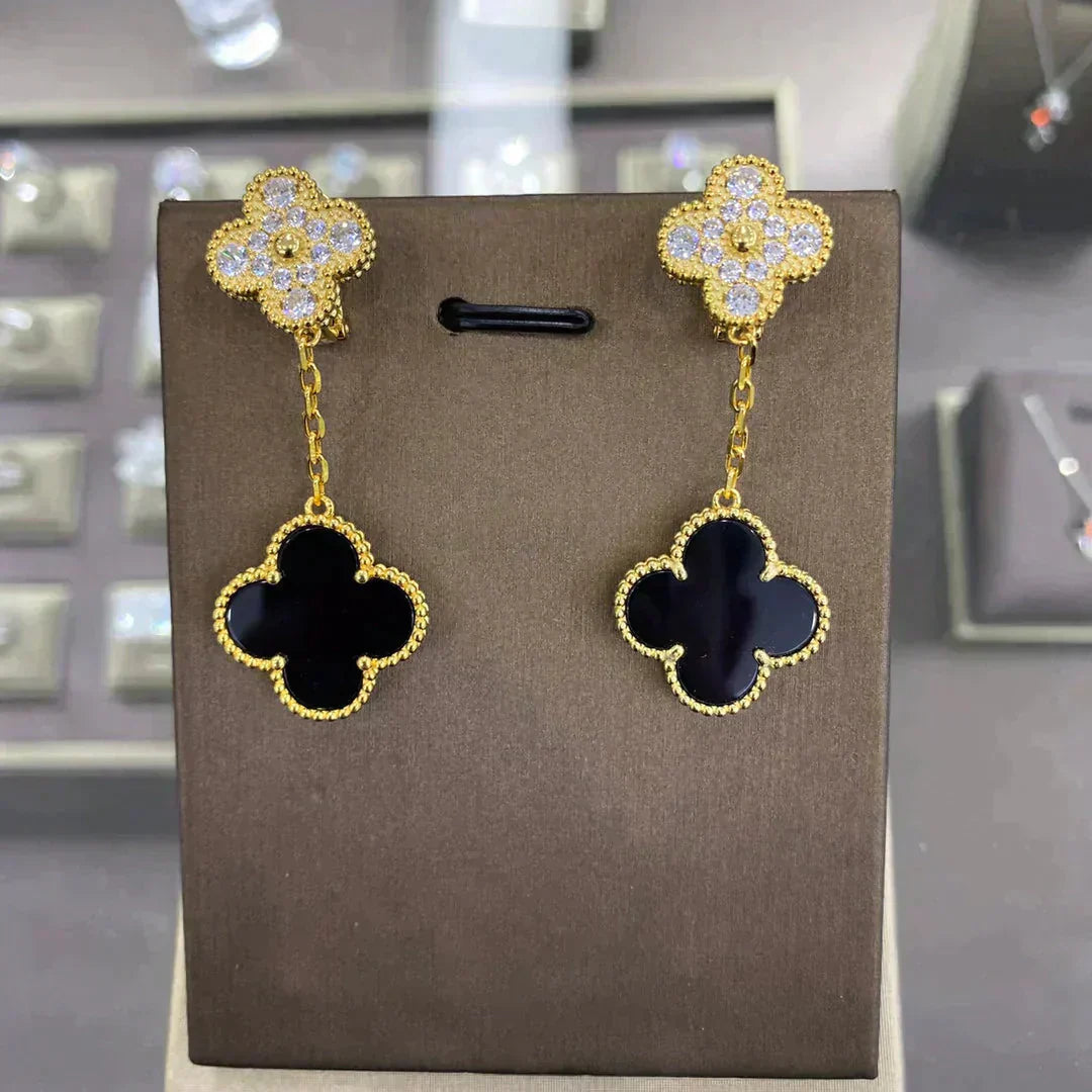 ¡®Lumi¡¯CLOVER  2 MOTIFS  DIAMOND  EARRINGS (MULTIPLE CHOICESç´