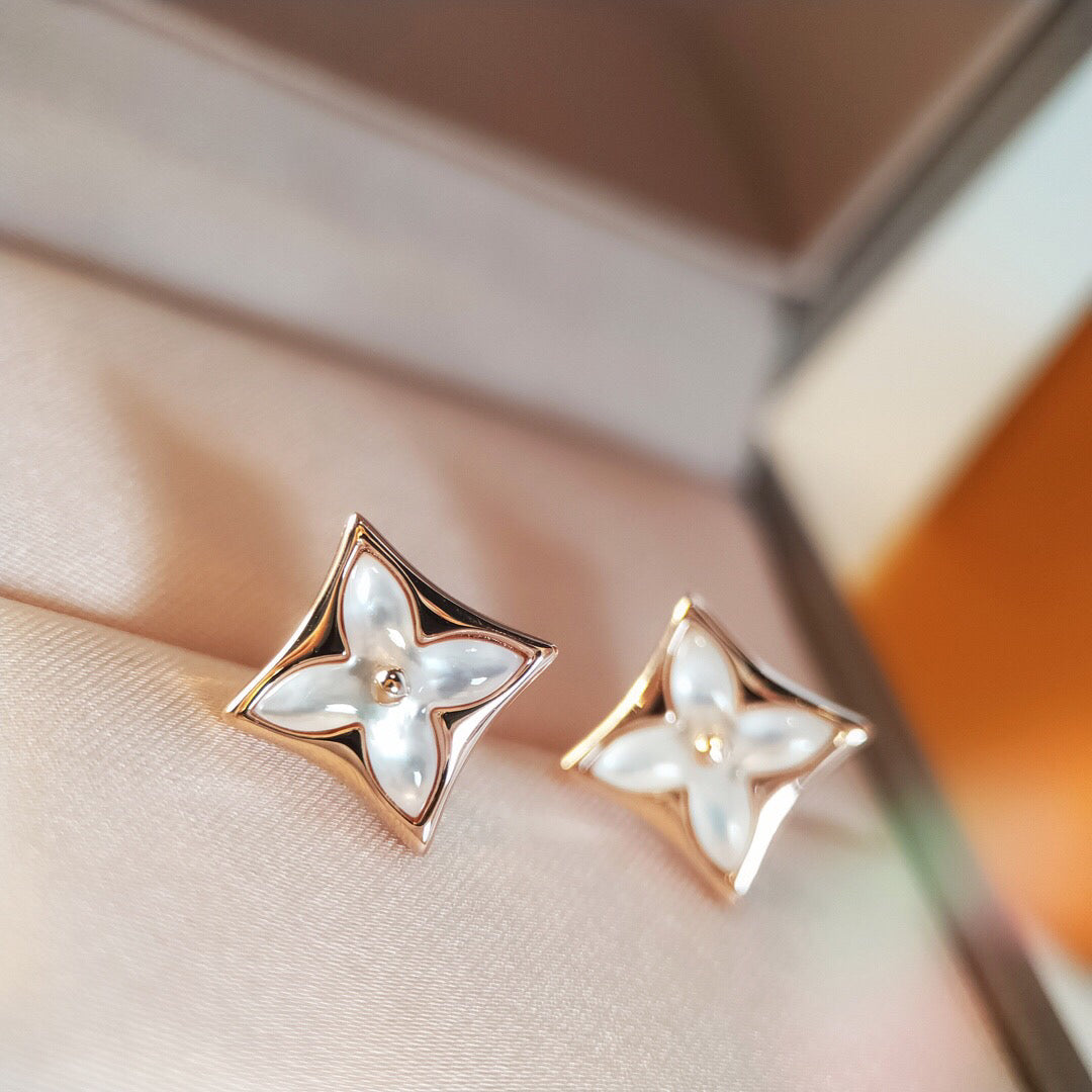 ¡®Lumi¡¯STAR MOP PINK GOLD EARRINGS