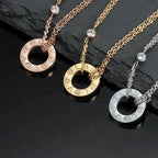 ¡®Lumi¡¯LOVE NECKLACE 16MM 2 DIAMONDS
