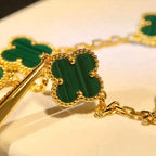 [Lumi]New  CLOVER 5 MOTIF MALACHITE BRACELET COLLECTION