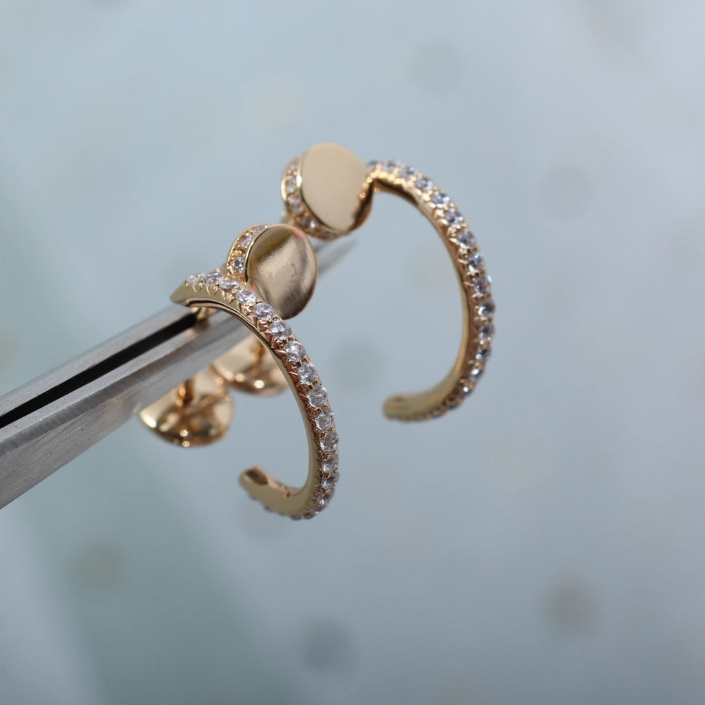 ¡®Lumi¡¯JUSTE EARRINGS 12.75MM PINK GOLD DIAMOND