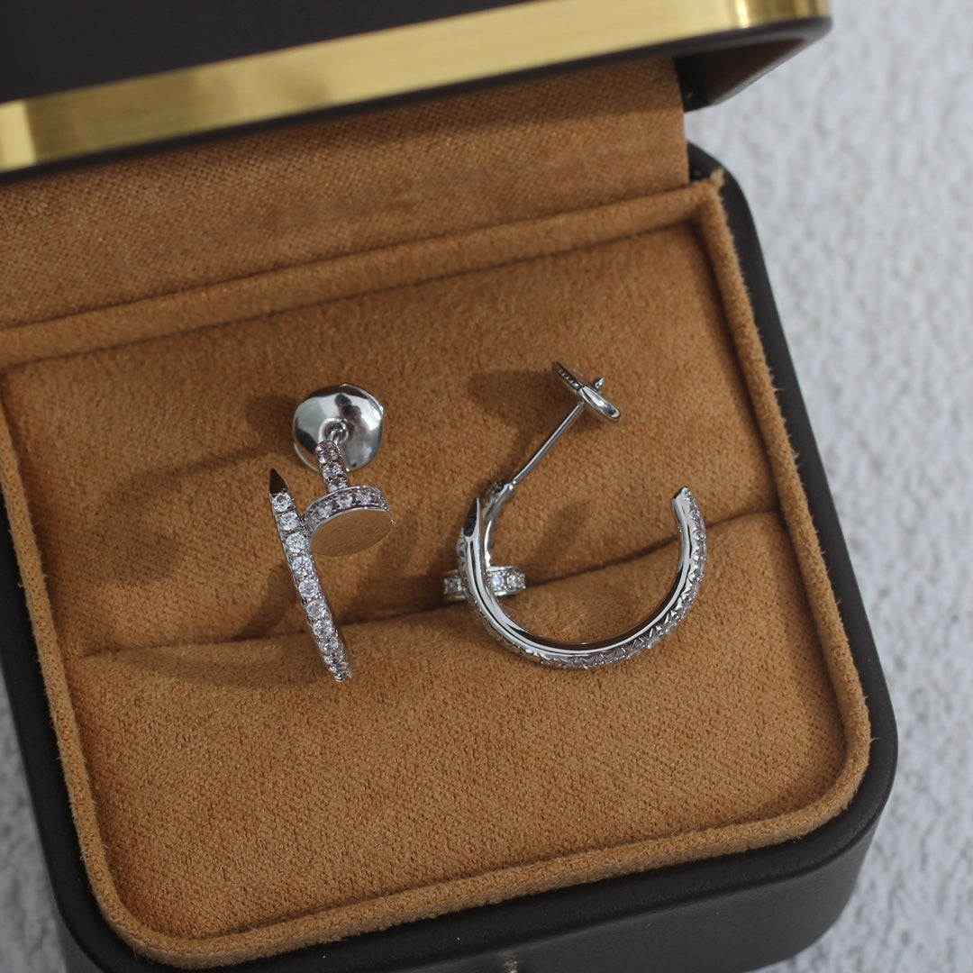 ¡®Lumi¡¯JUSTE EARRINGS 12.75MM SILVER DIAMOND