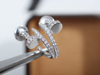 ¡®Lumi¡¯JUSTE EARRINGS 12.75MM SILVER DIAMOND