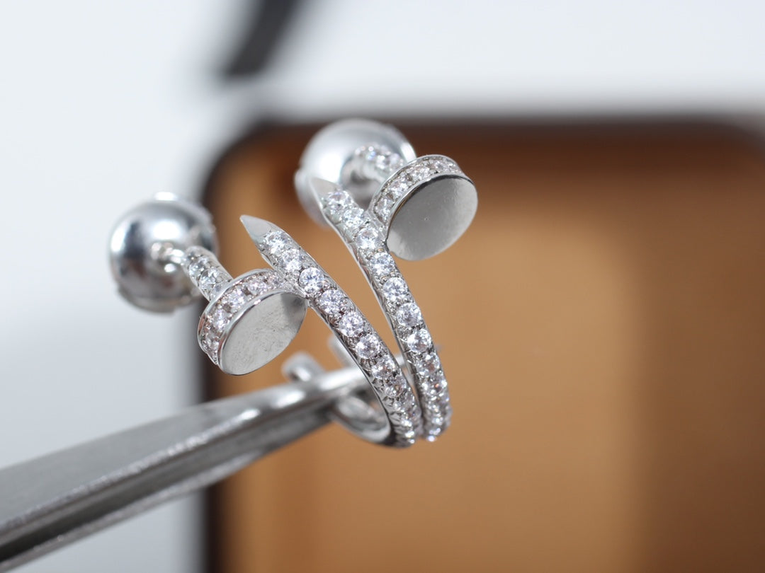 ¡®Lumi¡¯JUSTE EARRINGS 12.75MM SILVER DIAMOND