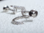 ¡®Lumi¡¯JUSTE EARRINGS 12.75MM SILVER DIAMOND