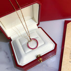 ¡®Lumi¡¯JUSTE NECKLACE GOLD RED DIAMONDS