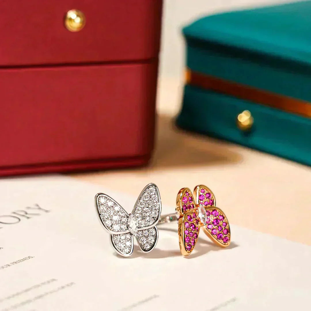 ¡®Lumi¡¯TWIN BUTTERFLY DIAMOND RING