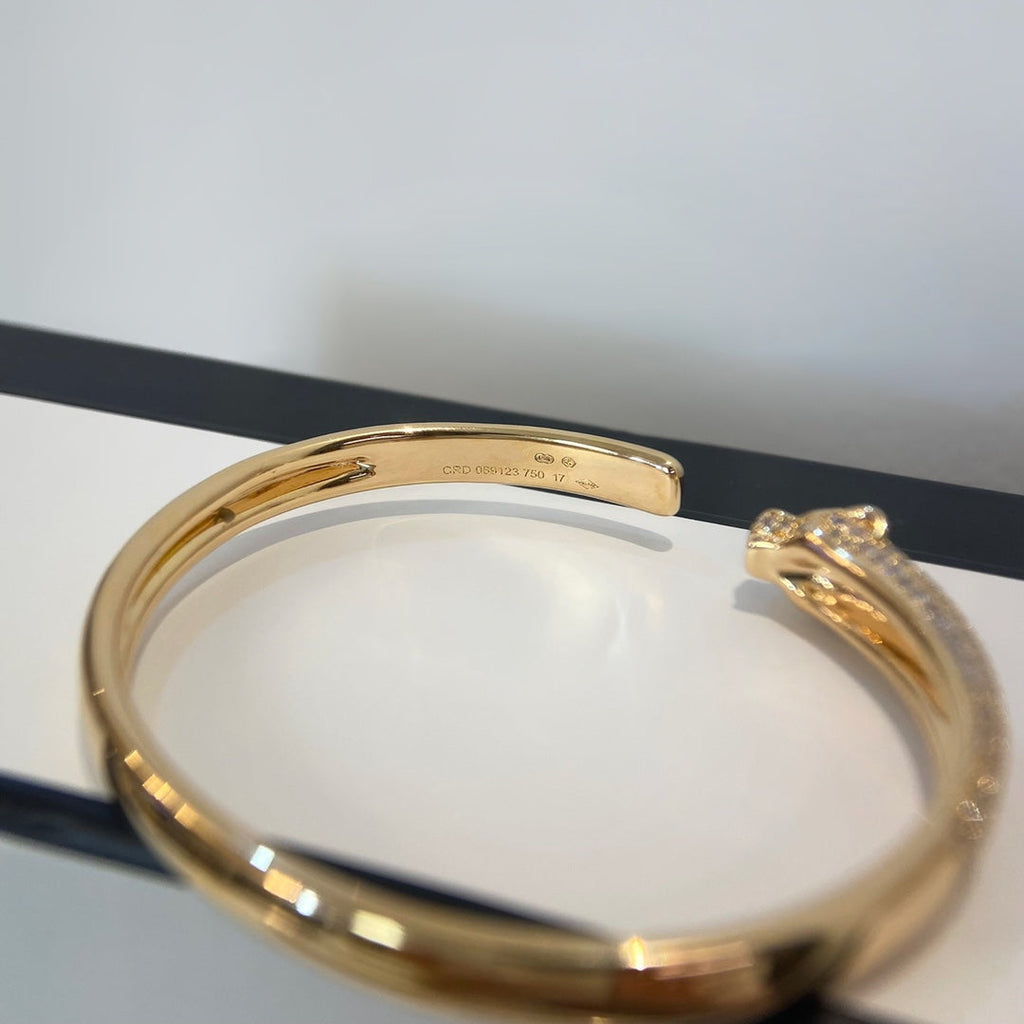 ¡®Lumi¡¯PANTHERE GOLD DIAMOND OPEN BRACELET