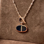 ¡®Lumi¡¯CHAINE VERSO BLACK CERAMIC NECKLACE