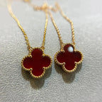 ¡®Lumi¡¯CLOVER 15MM CARNELIAN SINGLE FLOWER NECKLACE
