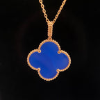 ¡®Lumi¡¯CLOVER 25MM NECKLACE TURQUOISE ROSE GOLD
