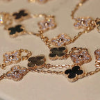 ¡®Lumi¡¯CLOVER 20 MOTIFS DARK MOP DIAMOND  NECKLACE