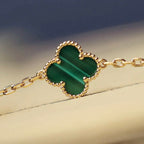 ¡®Lumi¡¯CLOVER 20 MOTIFS MALACHITE DIAMOND NECKLACE
