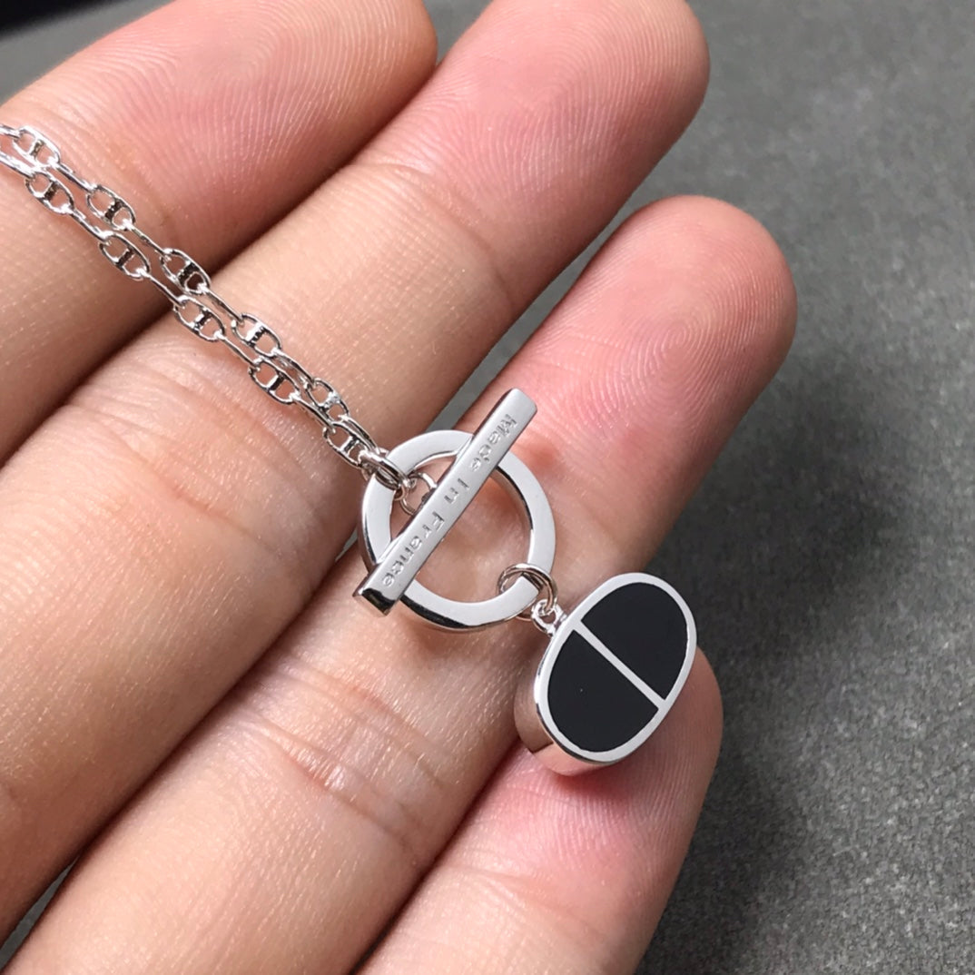 ¡®Lumi¡¯CHAINE VERSO BLACK CERAMIC  NECKLACE