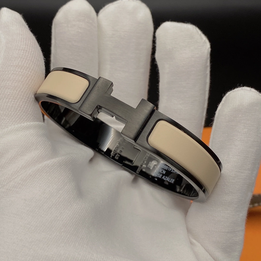 ¡®Lumi¡¯H BRACELET 12MM BLACK BEIGE CERAMIC