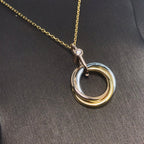 ¡®Lumi¡¯TRINITY SILVER GOLD PINK GOLD NECKLACE