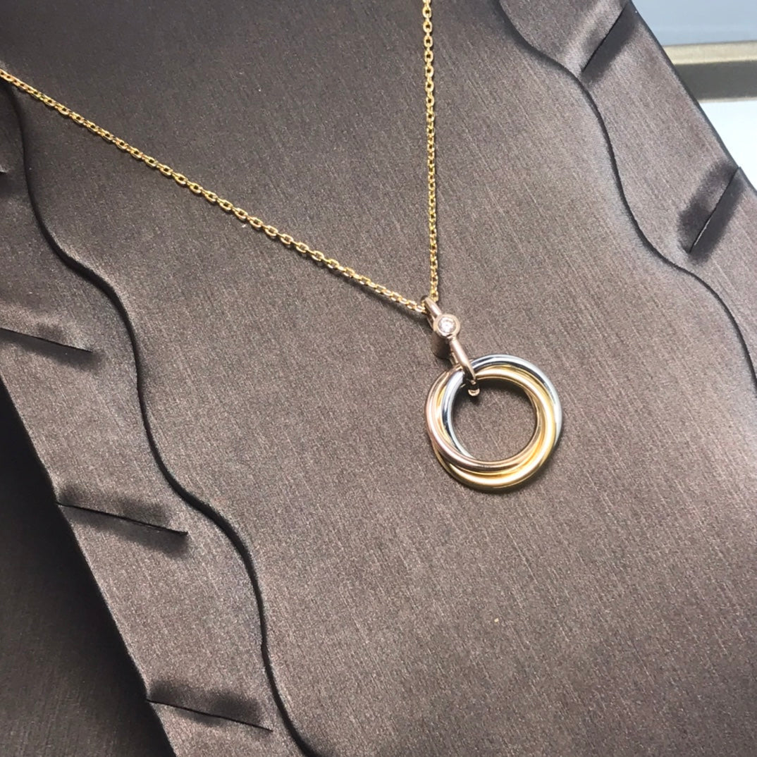 ¡®Lumi¡¯TRINITY SILVER GOLD PINK GOLD NECKLACE