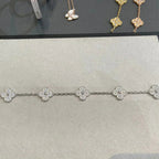 [Lumi jewelry] CLOVER 5 MOTIF FULL DIAMOND BRACELET COLLECTION