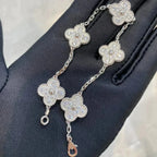 [Lumi jewelry] CLOVER 5 MOTIF FULL DIAMOND BRACELET COLLECTION