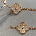 [Lumi]New  CLOVER 5 MOTIF FULL DIAMOND BRACELET COLLECTION