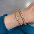 [Lumi]New  CLOVER 5 MOTIF FULL DIAMOND BRACELET COLLECTION