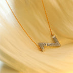 ¡®Lumi¡¯VOLT SILVER DIAMOND PEDANT NECKLACE
