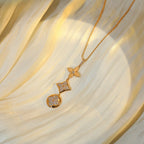 ¡®Lumi¡¯STAR AND SUN DIAMOND PINK GOLD NECKLACE