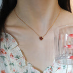 ¡®Lumi¡¯SUN PEDANT PINK GOLD 1 DIAMOND NECKLACE